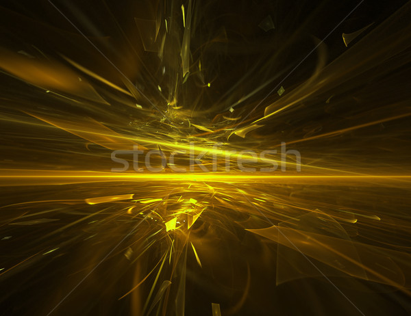 Golden Chaos abstrakten Design Kunst Raum Stock foto © zven0