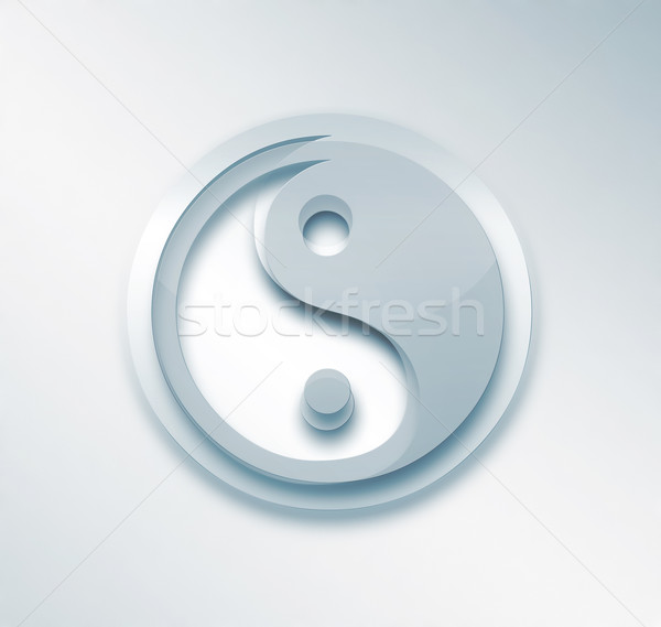 Yin Yang Licht Symbol Hintergrund Kunst Zeichen Stock foto © zven0