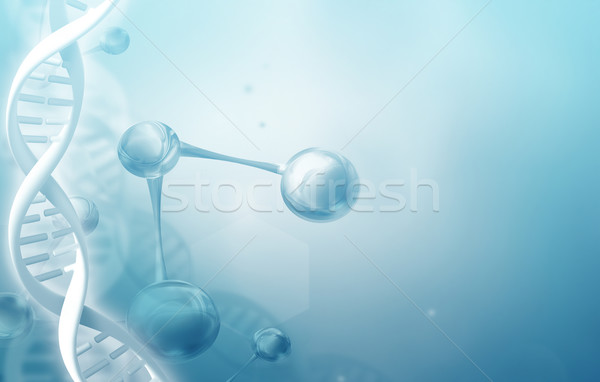 Abstrakten Wissenschaft dna Hintergrund blau Zelle Stock foto © zven0