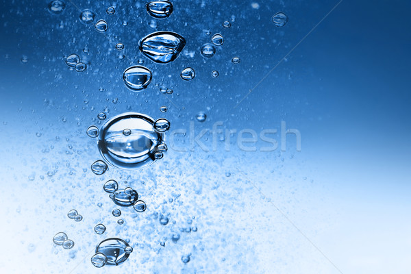 Oxigen apă bule albastru mare proiect Imagine de stoc © zven0