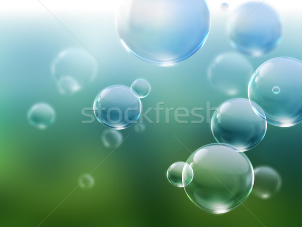 Seifenblasen verschwommen natürlichen Spaß entspannen Freiheit Stock foto © zven0