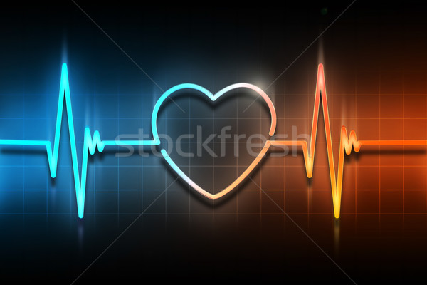 élet vonal pulzus szimbólum szív számítógép Stock fotó © zven0