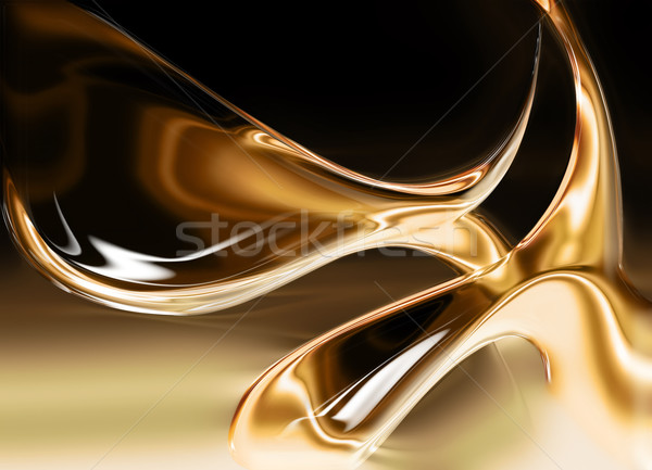 Sıvı altın bilgisayar oluşturulan doku ışık Stok fotoğraf © zven0