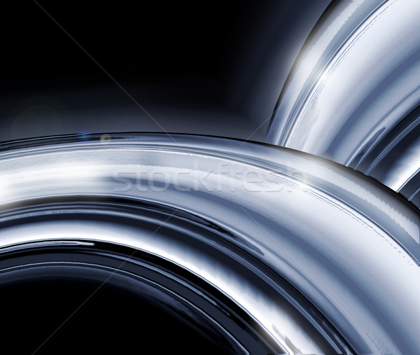 Abstract metal computer generato frame scienza Foto d'archivio © zven0