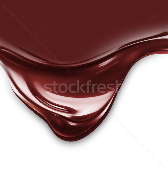 Liquide chocolat vague blanche design sombre [[stock_photo]] © zven0