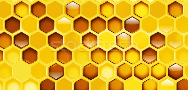 Méhsejt közelkép építkezés minta méz sejt Stock fotó © zven0