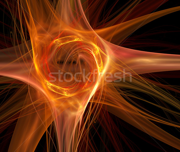 Abstract brand computer gegenereerde ruimte star Stockfoto © zven0