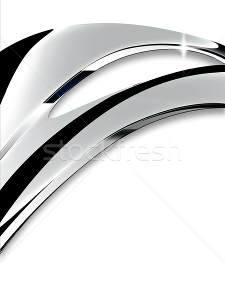 Stock photo: Wave of chrome