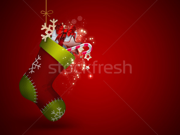 聖誕節 襪子 禮品 設計 框 模式 商業照片 © zven0