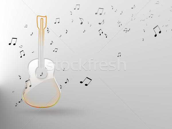 Musical absztrakt gitár jegyzetek zene koncert Stock fotó © zven0