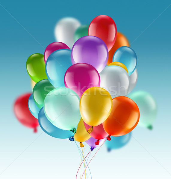 bright colorful balloons Stock photo © zven0