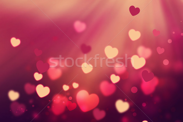 Romantique brillant coeurs anniversaire espace couleurs [[stock_photo]] © zven0