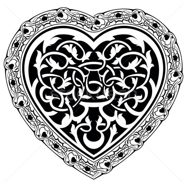 Valentine Day tatto heart Stock photo © zybr78