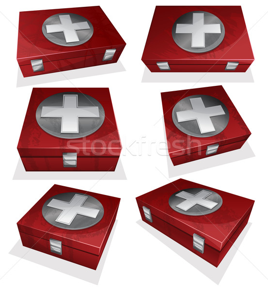 Set of First aid kit box Stock photo © zybr78