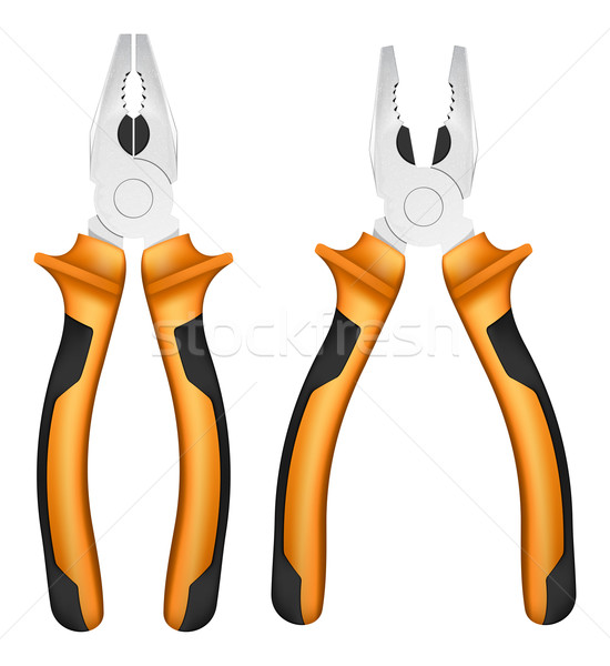 Set combination pliers with orange handles Stock photo © zybr78