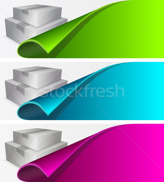 Label with curled up edge. Stock photo © zybr78