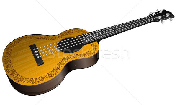 Ukulele with floral border Stock photo © zybr78