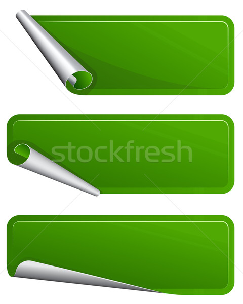 green label with a curved side Stock photo © zybr78